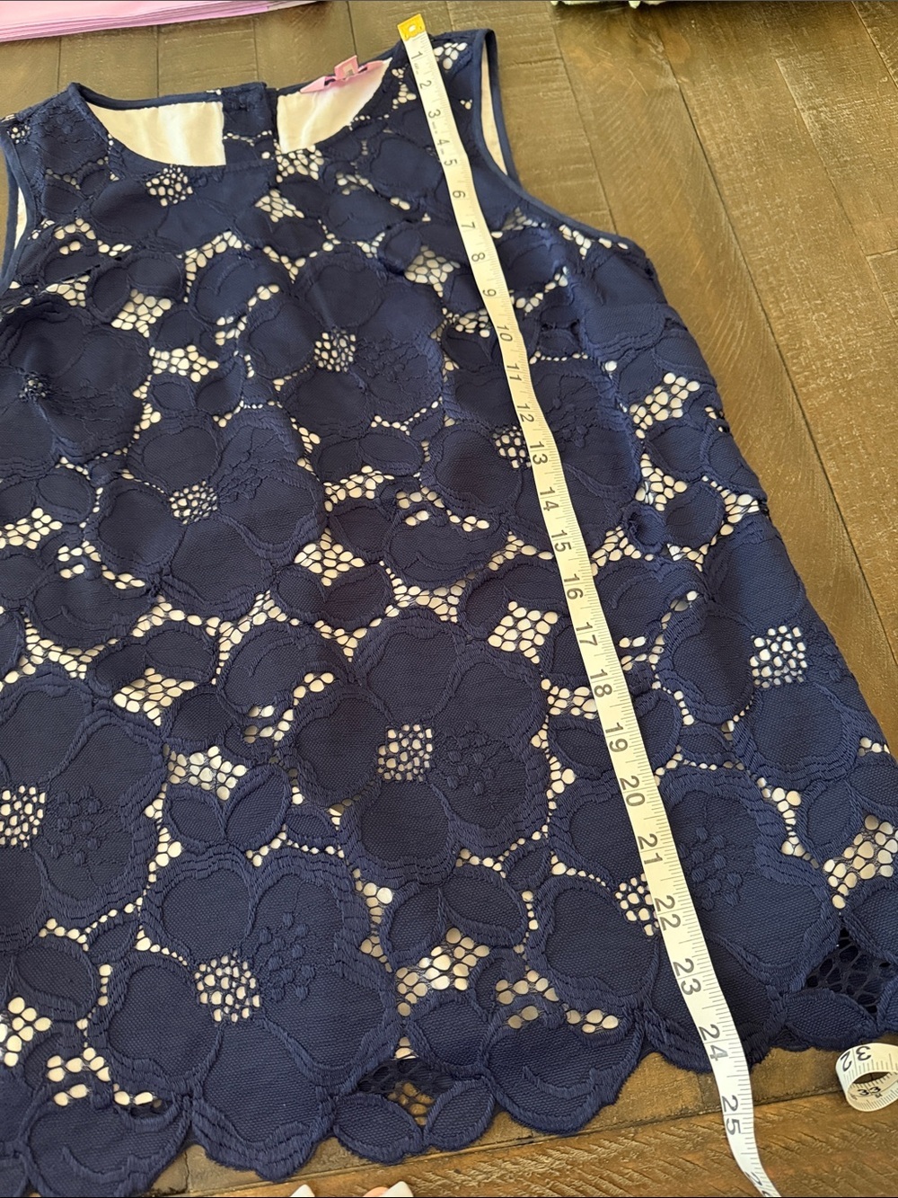 Lilly Pulitzer Blue Lace Blouse with Elegant Design - Picture 7 of 7